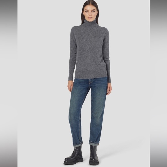 Equipment cashmere sweater size S turtleneck heather grey Delafine - Picture 2 of 5